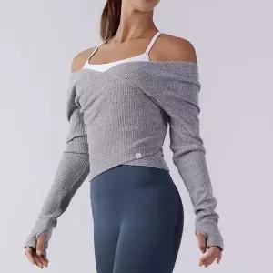 안다르 리브드 니트 랩스타일 롱슬리브 AMFLS-53 488391