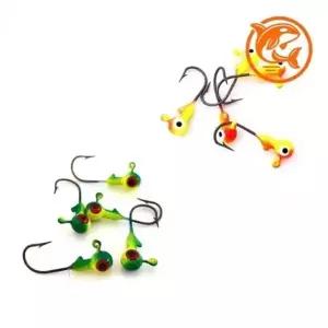 낚시 5개 다양한 색상 생선 유인 지그헤드 루어바늘-WFIF5IG