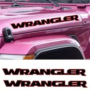 프리미엄 자동차 후드 스티커 데칼 2개 엔진용 지프 랭글러 방수 자외선 차단 데코 자동차 액세서리