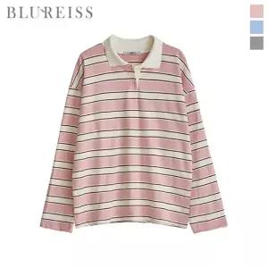 [블루레이스] 카라 배색 럭비 롱티셔츠_B6S1TS6570