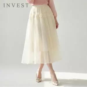 [인베스트] 플라워 샤 밴딩 롱 스커트_IN6S1SK8091