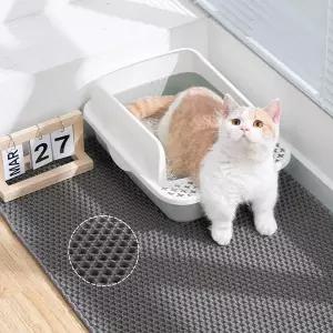 SPS 고양이 벌집 모래매트 그레이 55x75cm