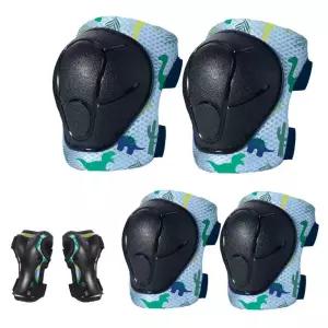 그라디언트 컬러 보호 장비 세트 2-14세 용 무릎 보호대 조절 가능한 스트랩 /청소년용 엘보 패드 인라인