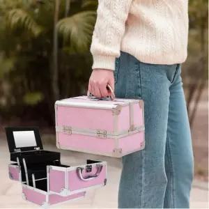 메이크업 도구 보관함 다층 수납함 정리대 하드 케이스 화장대 정리함 화장품 브러쉬 소품