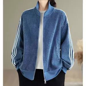 [하프클럽/패션]삼선라인 데님 집업 자켓 266653EF