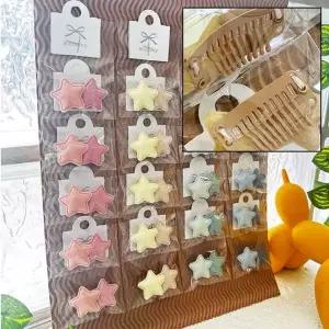 [에이치플러스몰]강아지 트윈별 빗살핀 4컬러 2개입 20P 헤어핀 똑딱이 애견빗살핀