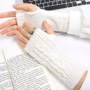 남녀공용니트팔토시장갑 핸드워머팔토시장갑 화이트) 팔토시 팔토시장갑 핸드워머