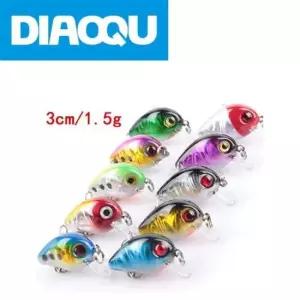 DiaoQU 소형 빅아이 크랭크베이트 루어 크랭크베이트 루어 쏘가리낚시 배스낚시 배스