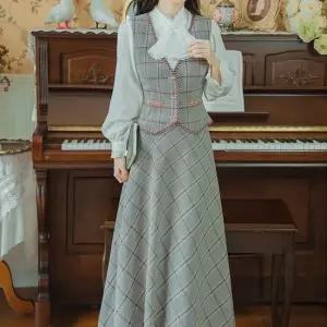 쓰리피스 경성의상 경성의복대여 복고풍의상 스카 경성시대옷 복고풍원피스 복고풍의상
