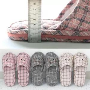 1+1 3중쿠션 실내화 층간소음방지 면 슬리퍼 2p