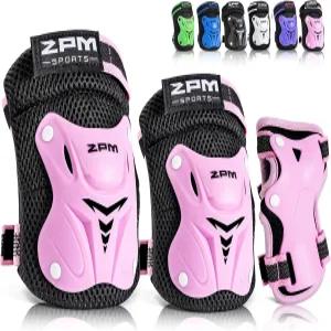 용 2PM 스포츠 무릎 패드 손목 보호대 및 팔꿈치 세트 드로스트링 백 여자 남자 롤러 스케이팅 사이클링