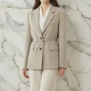 |KDJ6C5D|여성 모던 벨트 허리끈 루즈핏 시즌간 자켓