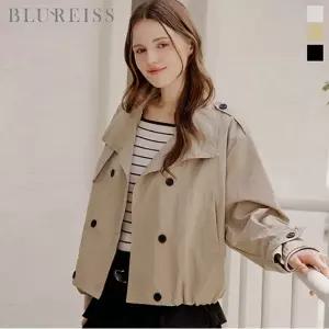 [블루레이스] 벌룬핏 더블 숏 트렌치코트_B6S1CT1501
