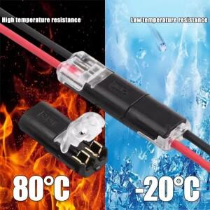 60PCS D2 퀵 스플라이스 와이어 커넥터 키트 자동차 방수 열수축 버트 플러그인 타입 배선 하네스 수리