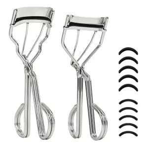 다양한 눈 모양 실버 컴포트 그립 완벽한 프레임 속눈썹을 위한 10가지 실리콘 교체 리필 패드 부드럽고