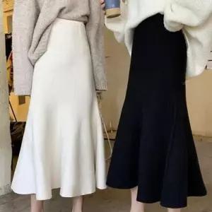 머메이드 G123644 니트스커트 프릴 WD547BC