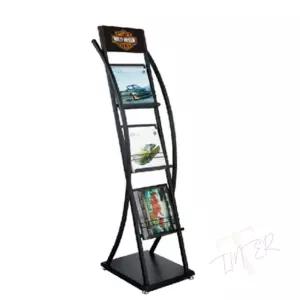 잡지꽂이 팜플렛진열대 전단지거치대 철제잡지꽂이 카다로그 스탠드 A4 1열3단