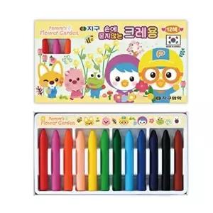 고품질 뽀로로 손에 묻지않는 크레용 12색 뽀로로크레용 손에묻지않는크레용 뽀로로크레파스 WFIQ9OF