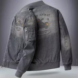 오토바이 데님 자켓 캐주얼 옷깃 라이딩 항공 잠바 자케