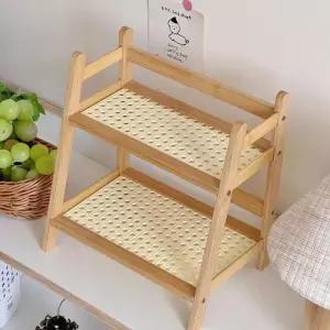 나무 사이드 테이블 틈새선반 침대 협탁 2단 정리대 WFJIC2Q