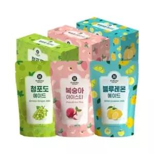 [맥널티]에이드 3종(블루레몬+복숭아+청포도) 각 10팩