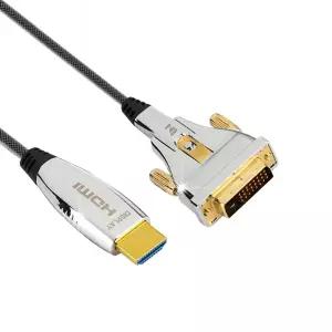DVI to HDMI Ver2.0 광 AOC 케이블 실버메탈 30M IN-DVIHAOC2030