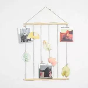 벽에 포토 행거 노끈 붙이기 꾸미기 우드 걸기 사진 WD98646