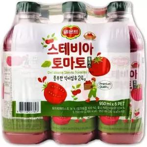 [해핑] 코스트코 델몬트 스테비아 토마토 주스 5700ml(950ml x 6개) 플러스 쥬스