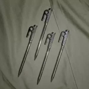 브루클린웍스 캠핑팩 4p 스테인리스 스틸 20cm 텐트 고정 BNS