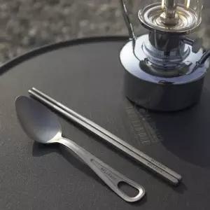 벨락 1인용 캠핑 휴대용 티타늄 수저 세트 숟가락 젓가락 BNS