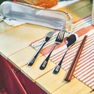 콜맨 캠핑 4인 수저 패밀리 세트 스테인레스 커트러리 BNS