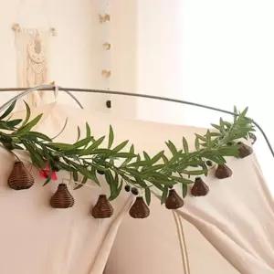 올리브 인조 가랜드 줄기 조화 넝쿨 나뭇잎 180cm