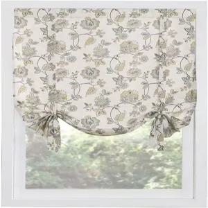 르네상스 홈 패션 컬렉션 등 콜레트 프린트 드레이프 쉐이드 44인치 x 63인치 린넨