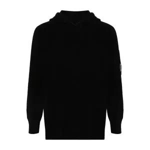 [CP컴퍼니] 램스울 후드 니트 블랙 17CMKN149A 110149A 999