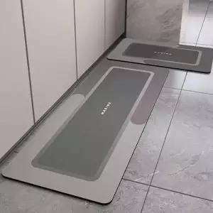 폭신한 664ZZM69 소프트 규조토 발매트 2종세트 다크그레이