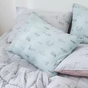 보헤미안리버서블 베개커버 50x70cm 민트 베개솜 별매