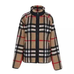 버버리 빌톤 체크 울 플리스 자켓 베이지 80949141