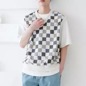 [하프클럽/코디제이]남자 조끼 스퀘어조끼 데일리룩 봄가을 베스트