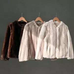 여성 후크 겨울 패션 인조밍크 물결 소프트 퍼 코트