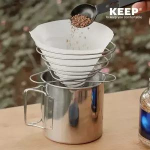 [KEEP]KEEP 캠핑 스프링 커피 드리퍼 감성 핸드 드립 원두 추출기