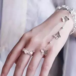 여성용 실버 원형 쥬얼리 링 팔찌