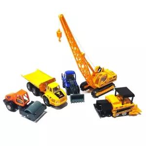 NEW 5P 건설중장비세트-B 건설미니카 크레인 트렉터/무선/조종/자동차/레이싱/장난감/RC/미니/어린이