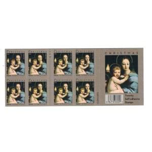 크리스마스 칸델라브라 마돈나 라파엘 20권 포에버 우표 스콧 4570a