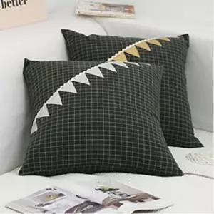 가렌다 깃발 다크그린 쿠션커버 예쁜방석 가정방석커버 디자인커버 방석커버 방석