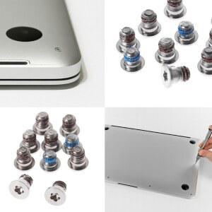 맥북 프로 레티나 A1398 A1425 A1502 용 노트북 뒷면 커버 10 개, 작은 나사