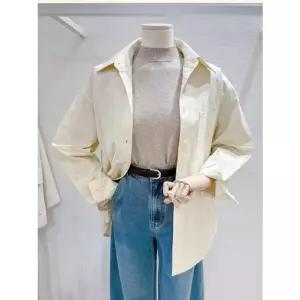 [갤러리아] [LAP]24F/W 피치코튼 소매버튼 박시셔츠 (AQ4WBA63)