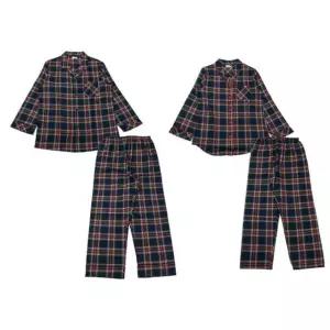 [갤러리아] [비비안]세련된 컬러체크 기모면 커플파자마 세트(WP8804A MP8804A SET)