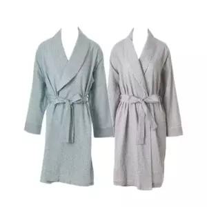 [갤러리아] 얇고 부드러운 코튼 선염 체크 커플 로브가운 남여 택1(WRB2513M/WRB2513W)