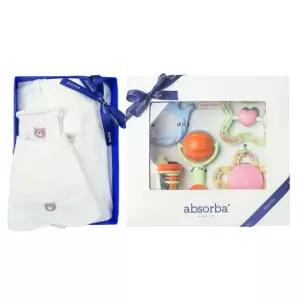 [갤러리아] (압소바출산,백일,유아내의세트)솔린코튼모달바디슈트+5종딸랑이세트(A11-10625SET)