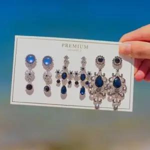 귀찌세트 링 귀걸이세트 3종 블루 클래식 반지 트윙클 WD840CF